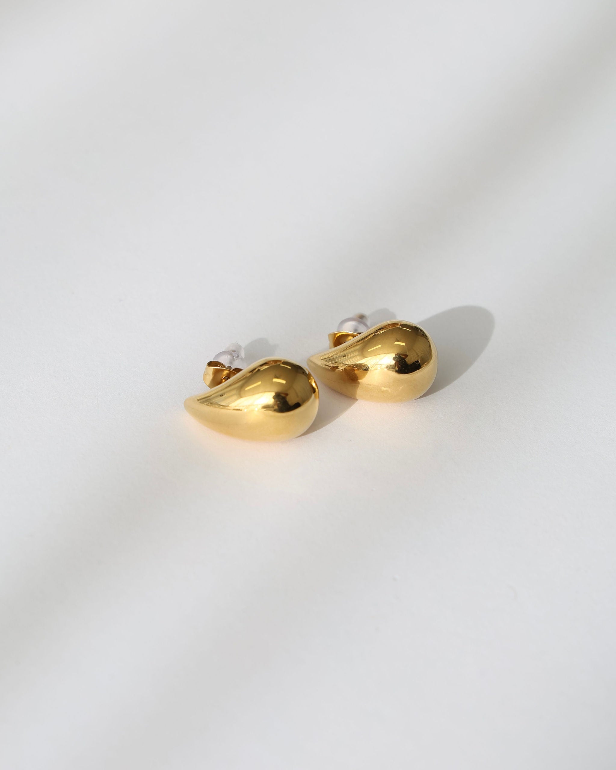 Golden Tear Drop Earrings