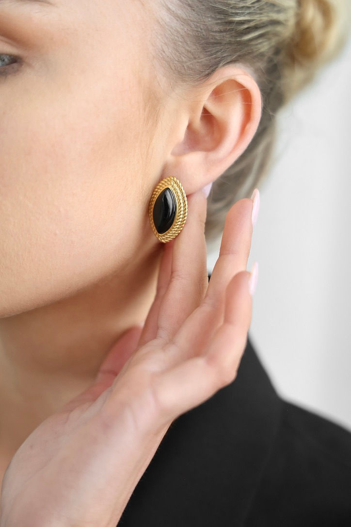 MEE MEE BLACK EARRINGS